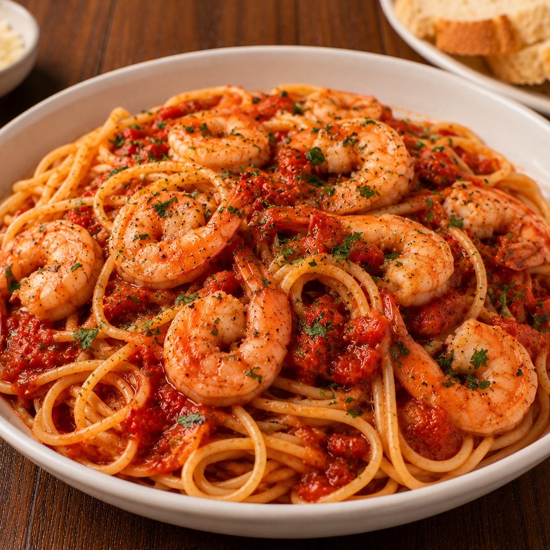 Shrimp Marinara.