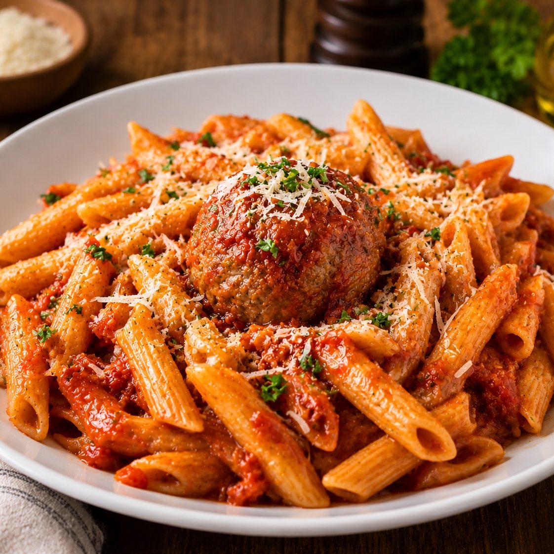 Pasta with Meatballs.