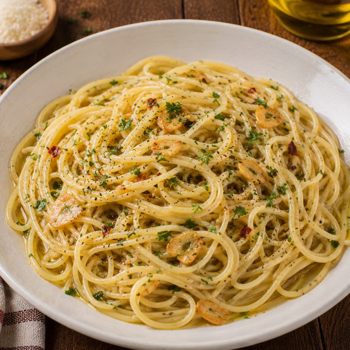 Pasta with Garlic and Oil.